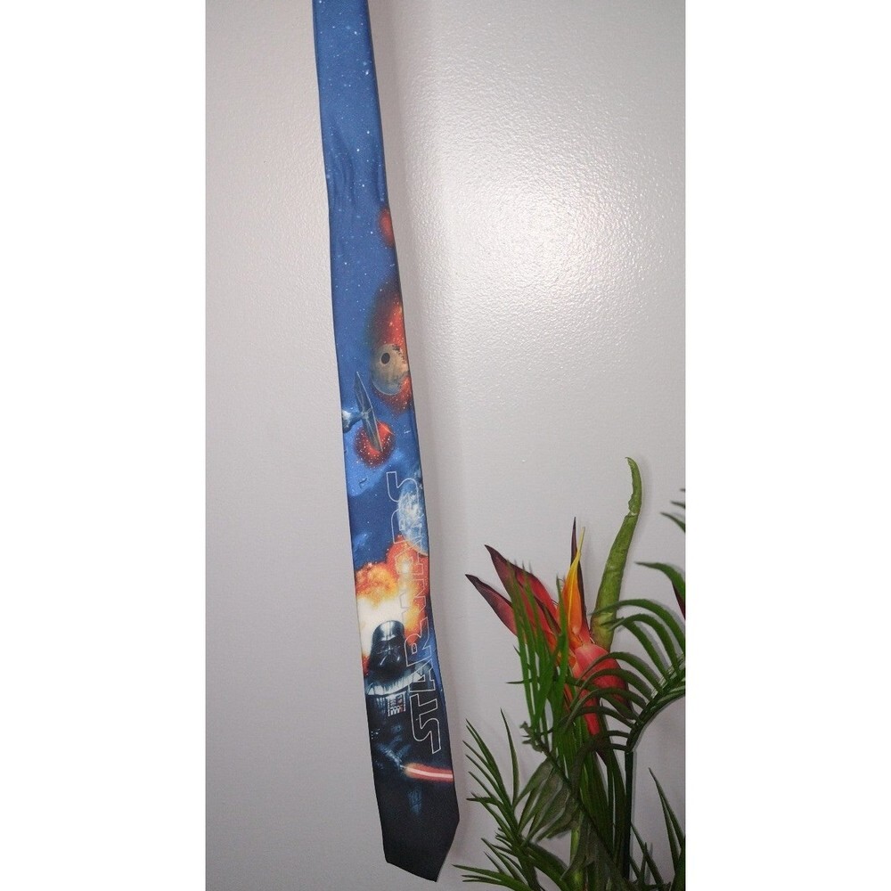 Star Wars Neck Tie Darts Vader Blue & Red With Saber Design